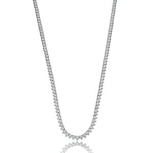 Colar choker zircônia ródio semijoia 022713