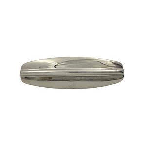Presilha retangular metal prateado  PC28309