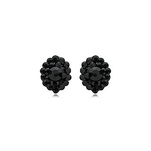 Brinco ponteira Leticia Sarabia cristal preto jet 4479