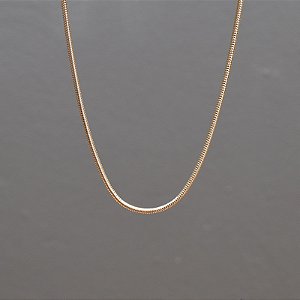 Colar choker rabo de rato ouro semijoia