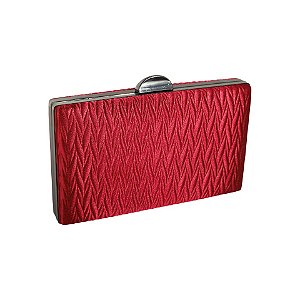 Clutch retangular vermelha burgundy M-923