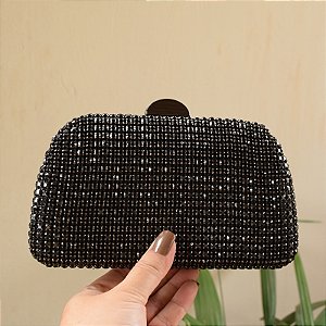 Clutch trapézio pedrarias preto FSS-54