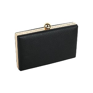 Clutch retangular preta M-758