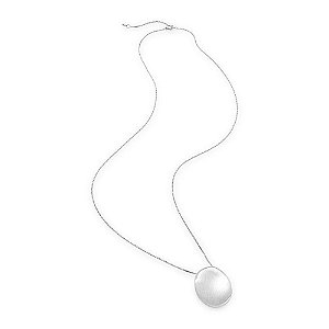 Colar oval ródio fosco g semijoia