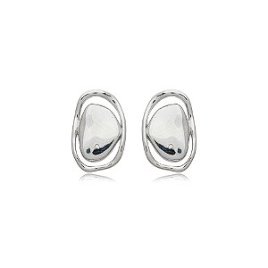 Brinco orgânico ródio semijoia