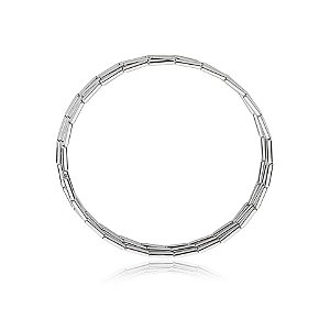 Pulseira mola canutilho ródio semijoia