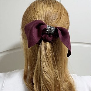 Scrunchie suede vinho