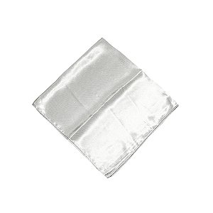 Lenço cetim quadrado liso prata LEN-055