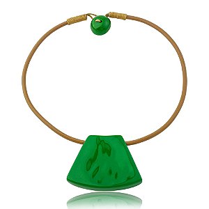 Colar Marcia Pouso resina verde