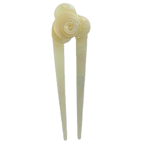 Pente coque flor acetato madrepérola