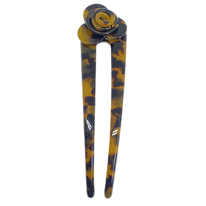 Pente coque flor acetato tartaruga