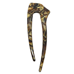 Pente coque acetato marrom marmorizado