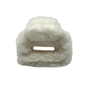 Piranha de cabelo acrílico pelo branco