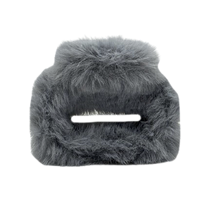 Piranha de cabelo acrílico pelo cinza