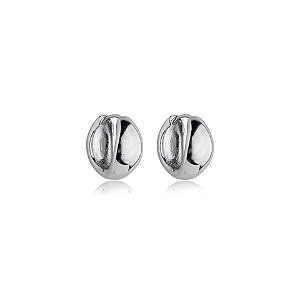 Brinco argolinha curvada ródio semijoia 24k04011