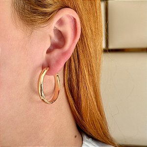 Brinco argola ouro semijoia 13a06049