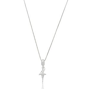 Colar com berloque bailarina prata 925