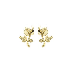 Brinco ear cuff algodão ouro semijoia