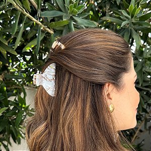 Piranha de cabelo Bianca acrílico madrepérola marmorizado 05 302