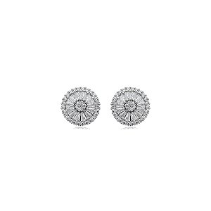 Brinco pizza p zircônia ródio semijoia 16k04001