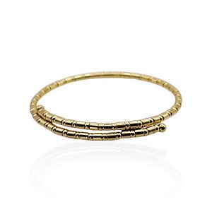 Bracelete canutilho metal ouro semijoia 8548
