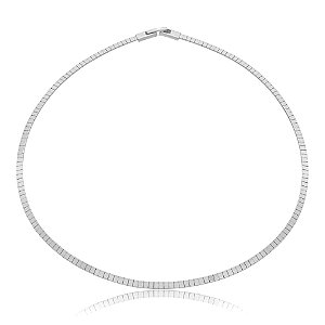 Colar choker ródio semijoia 7621