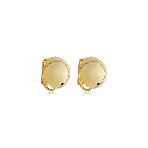 Brinco pressão meia esfera lisa g ouro semijoia 5906105
