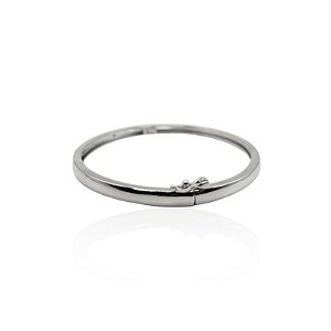 Bracelete liso ródio semijoia SL-230504