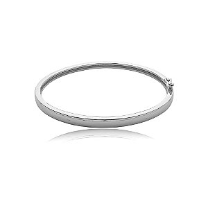 Bracelete liso ródio semijoia SL-230504