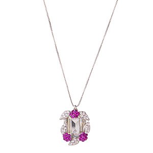 Colar Leticia Sarabia cristal fucshia 9104