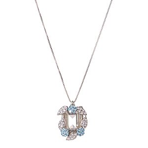 Colar Leticia Sarabia cristal aquamarine 9104