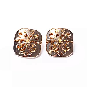 Brinco arabesco ouro semijoia