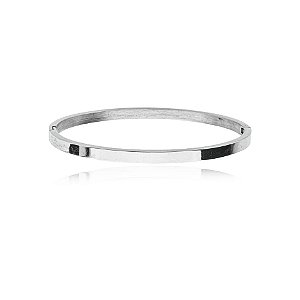 Bracelete liso aço inoxidável