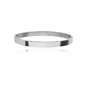 Bracelete liso aço inoxidável