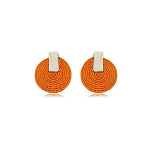 Brinco Design Natural algodão laranja BR 2041