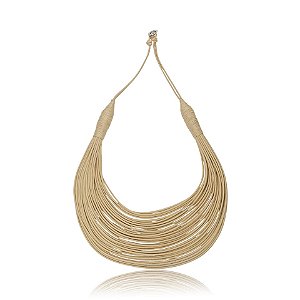 Colar Design Natural algodão bege CO 1341