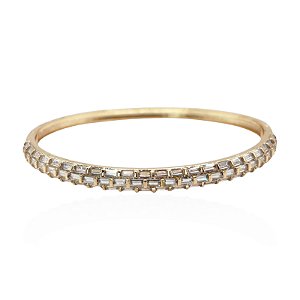 Bracelete zircônias baguetes ouro semijoia GP 213