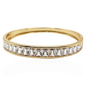 Bracelete zircônias ouro semijoia HY 237