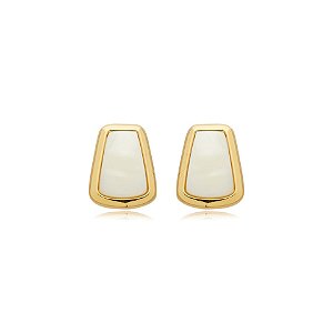Brinco madrepérola ouro semijoia BA 5339