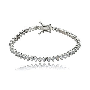 Pulseira zircônia ródio semijoia PU 961