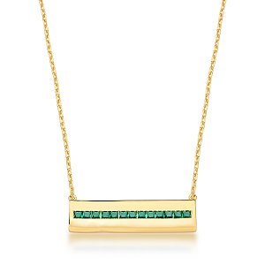 Colar cristais verde ouro semijoia