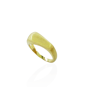 Anel liso ouro fosco semijoia JZ-240317