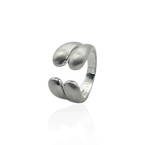 Anel gotas ródio fosco semijoia TZ-240319