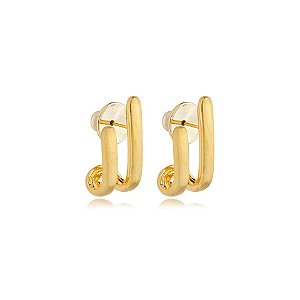 Brinco ouro fosco semijoia TZ-240319