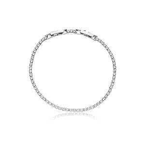 Pulseira zircônia ródio semijoia QC-8001