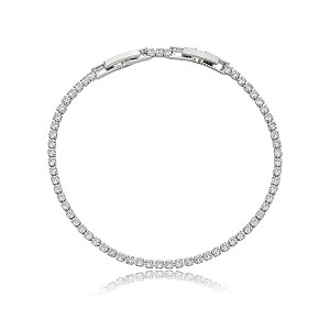 Pulseira zircônia ródio semijoia QC-8002
