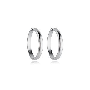 Brinco argola ródio fosco semijoia 24a03028
