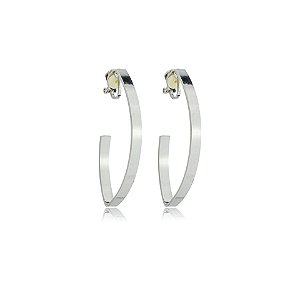 Brinco pressão argola v ródio semijoia 5493105