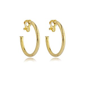 Brinco pressão argola ouro semijoia 6221605