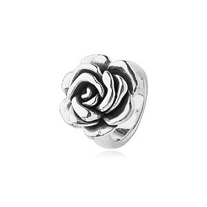 Anel flor prata 925